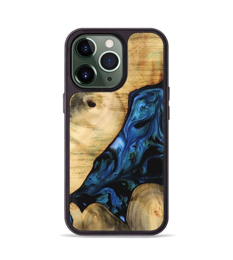 iPhone 13 Pro Wood Phone Case - Missagh (Blue, 732462)