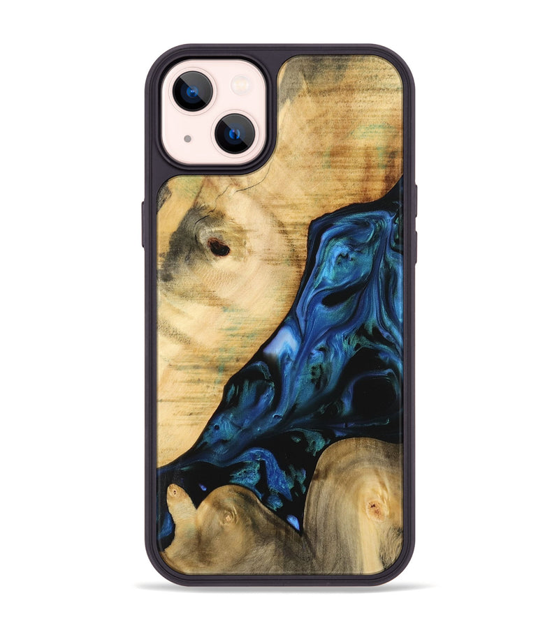 iPhone 14 Plus Wood Phone Case - Missagh (Blue, 732462)