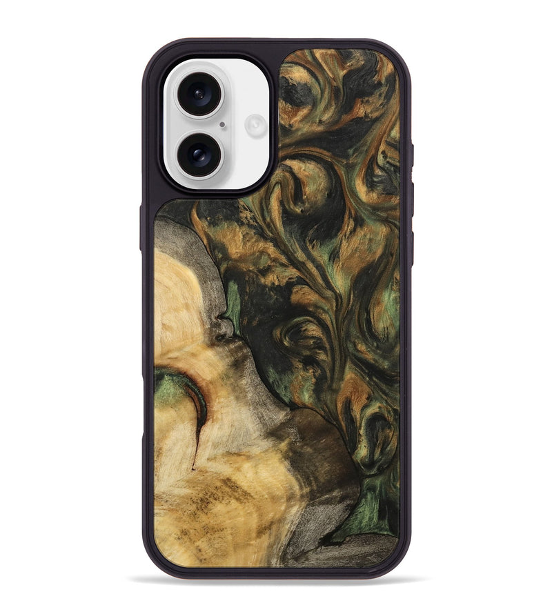 iPhone 16 Plus Wood Phone Case - Edric (Green, 732465)