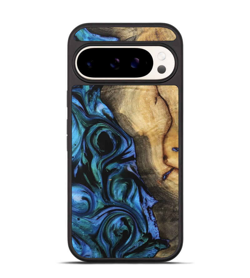 Pixel 9 Pro Wood Phone Case - Tiera (Blue, 732477)