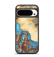 Pixel 9 Pro Wood Phone Case - Adron (Teal & Gold, 732483)