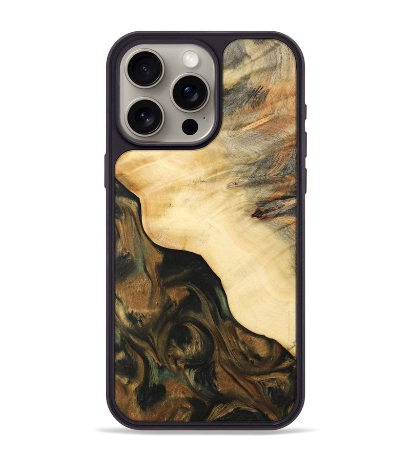 iPhone 15 Pro Max Wood Phone Case - Pheobe (Green, 732507)