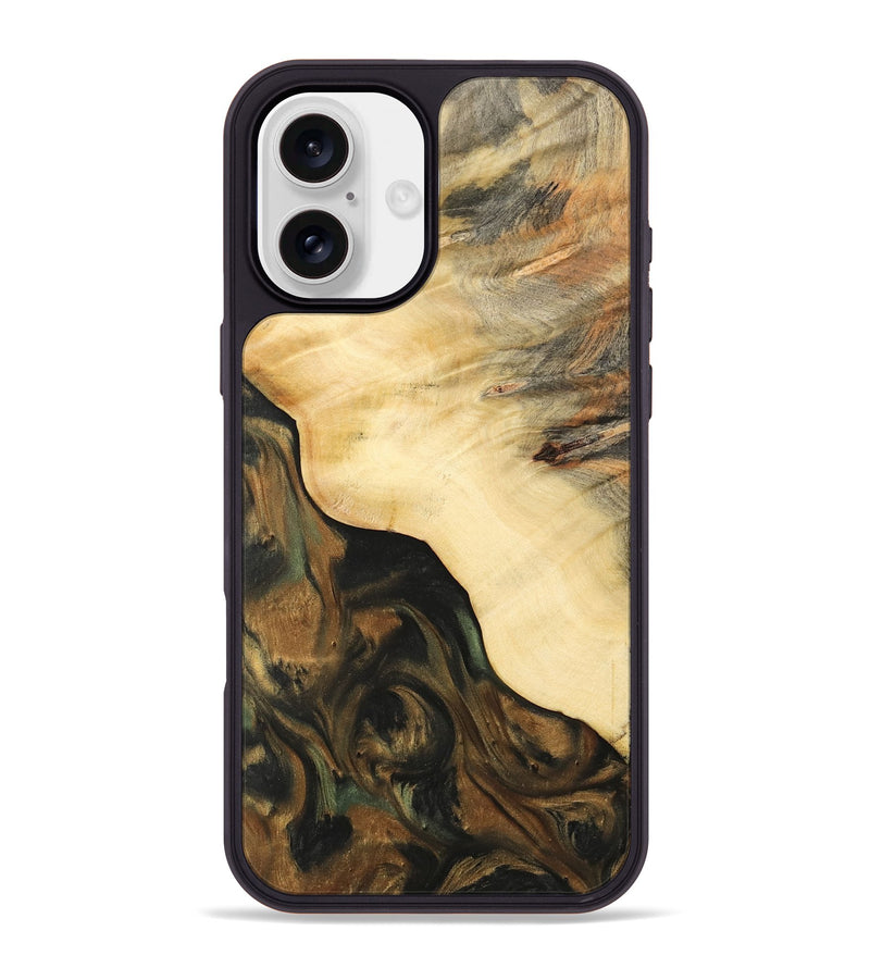 iPhone 16 Plus Wood Phone Case - Pheobe (Green, 732507)