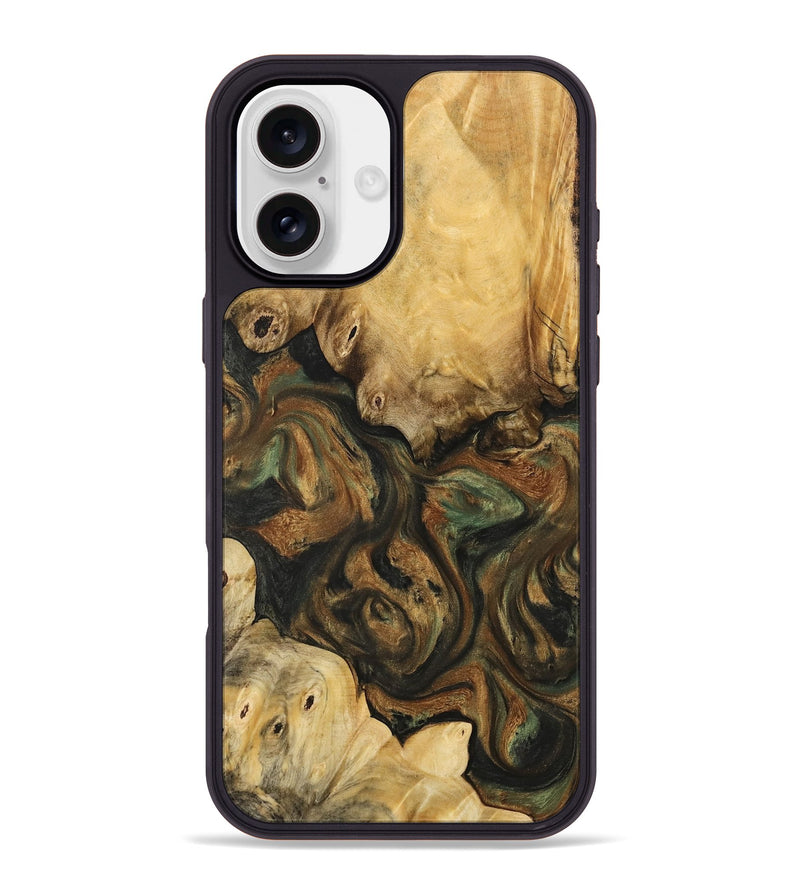 iPhone 16 Plus Wood Phone Case - Renee (Green, 732508)