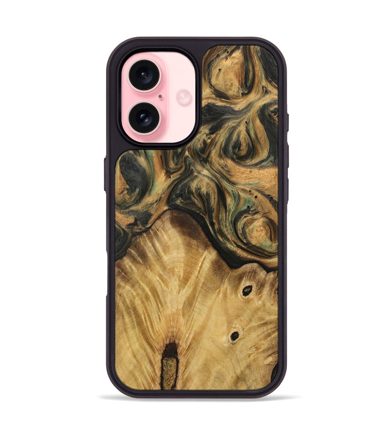 iPhone 16 Wood Phone Case - Zheng (Green, 732513)