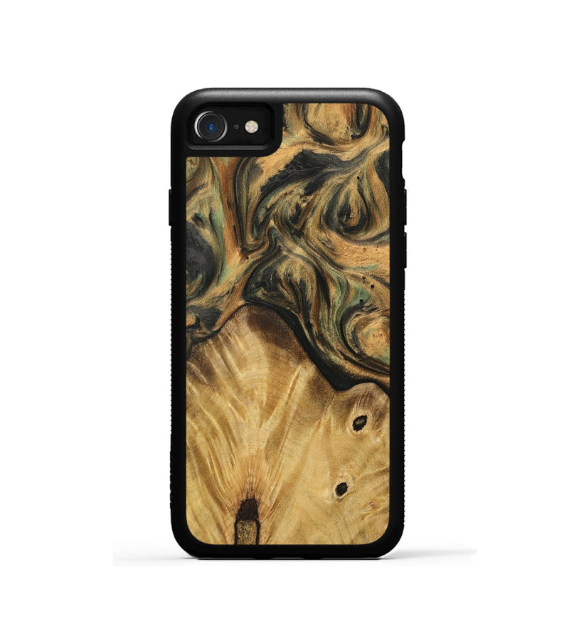 iPhone SE Wood Phone Case - Zheng (Green, 732513)