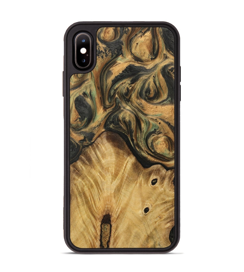 iPhone Xs Max Wood Phone Case - Zheng (Green, 732513)