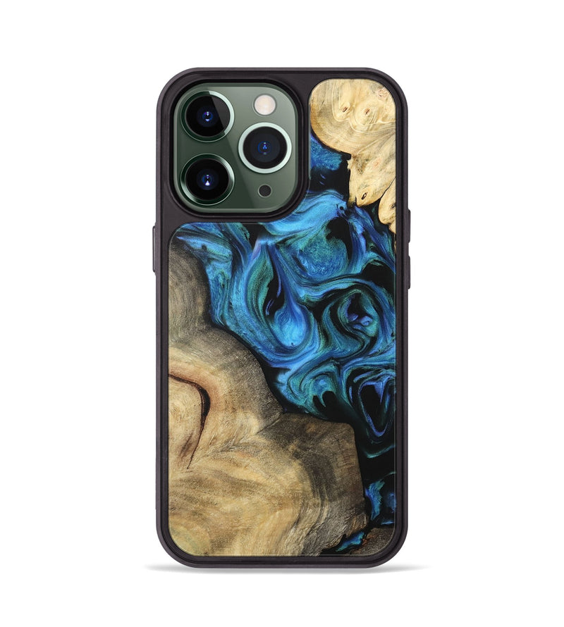 iPhone 13 Pro Wood Phone Case - Shafiq (Blue, 732515)