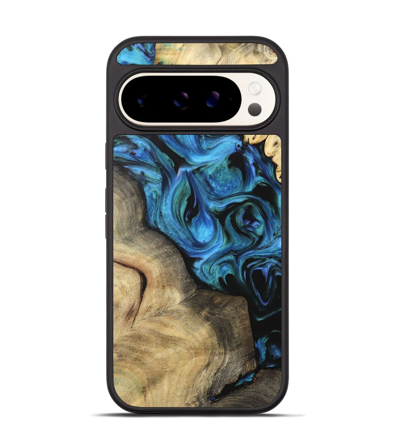 Pixel 9 Pro Wood Phone Case - Shafiq (Blue, 732515)