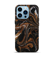 iPhone 14 Pro ResinArt Live Edge Phone Case - Phillis (Black & White, 732527)