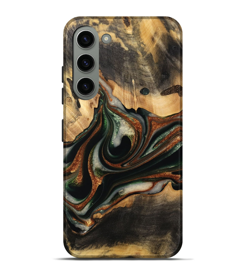 Galaxy S23 Plus Wood Live Edge Phone Case - Zdenka (Green, 732528)