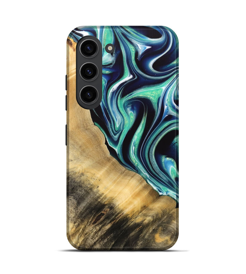 Galaxy S23 ResinArt Live Edge Phone Case - Lanette (Green, 732529)