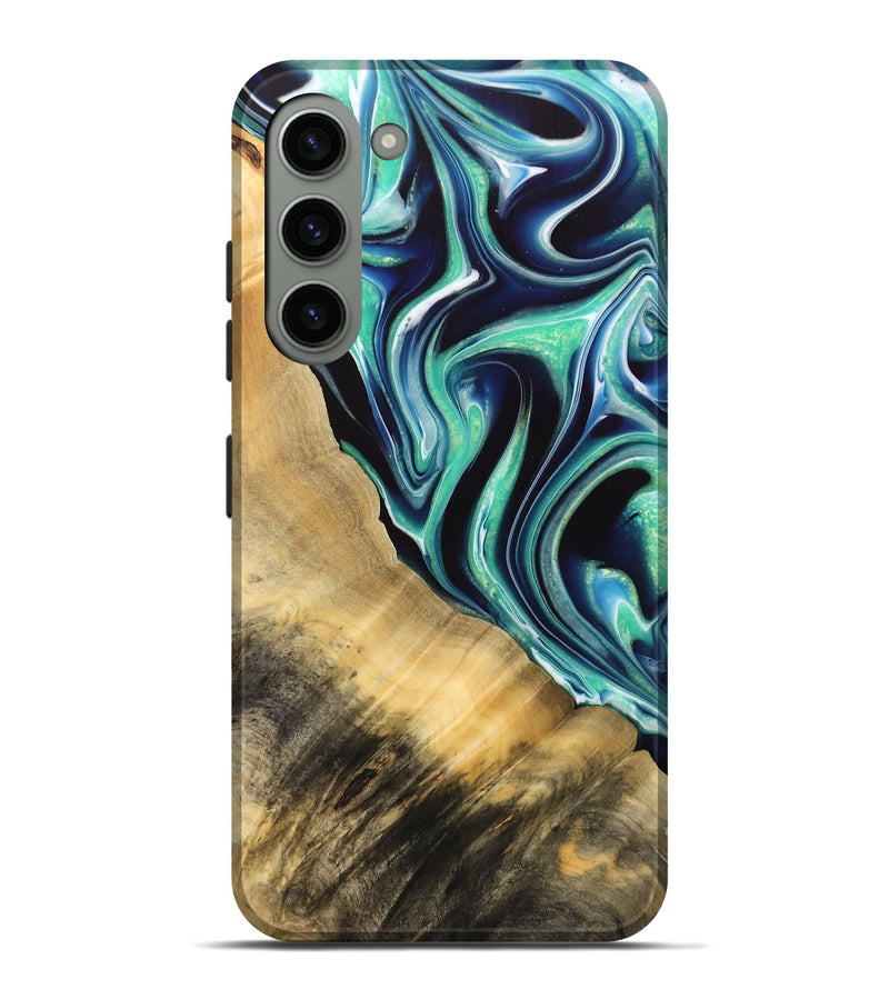 Galaxy S23 Plus ResinArt Live Edge Phone Case - Lanette (Green, 732529)