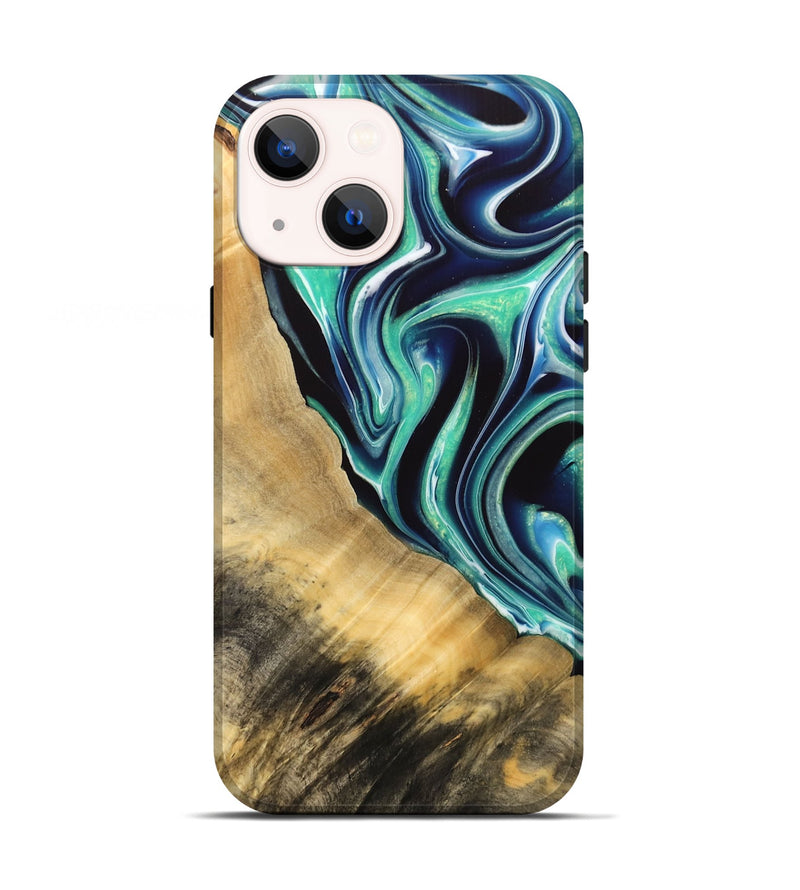 iPhone 13 ResinArt Live Edge Phone Case - Lanette (Green, 732529)