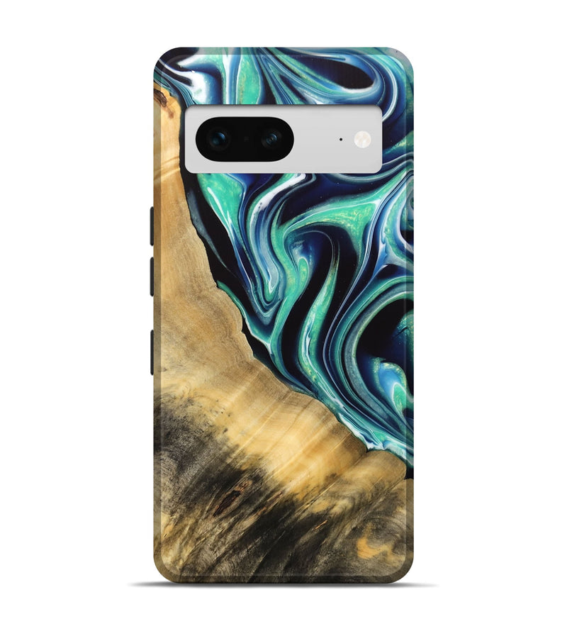 Pixel 7 ResinArt Live Edge Phone Case - Lanette (Green, 732529)