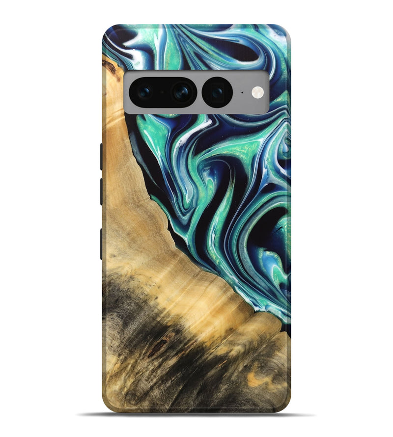 Pixel 7 Pro ResinArt Live Edge Phone Case - Lanette (Green, 732529)