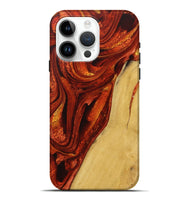 iPhone 15 Pro Max Wood Live Edge Phone Case - Tyson (Red, 732530)