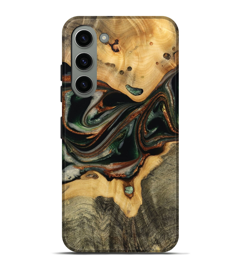 Galaxy S23 Plus Wood Live Edge Phone Case - Wade (Green, 732531)