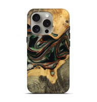 iPhone 16 Pro Wood Live Edge Phone Case - Wade (Green, 732531)