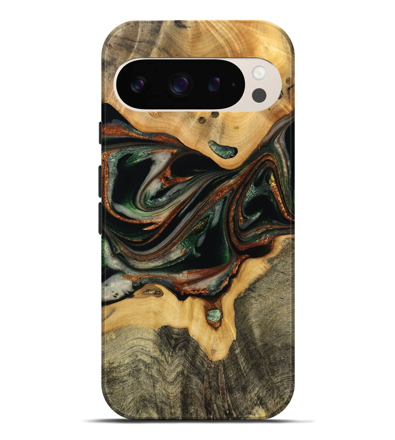 Pixel 9 Pro XL Wood Live Edge Phone Case - Wade (Green, 732531)