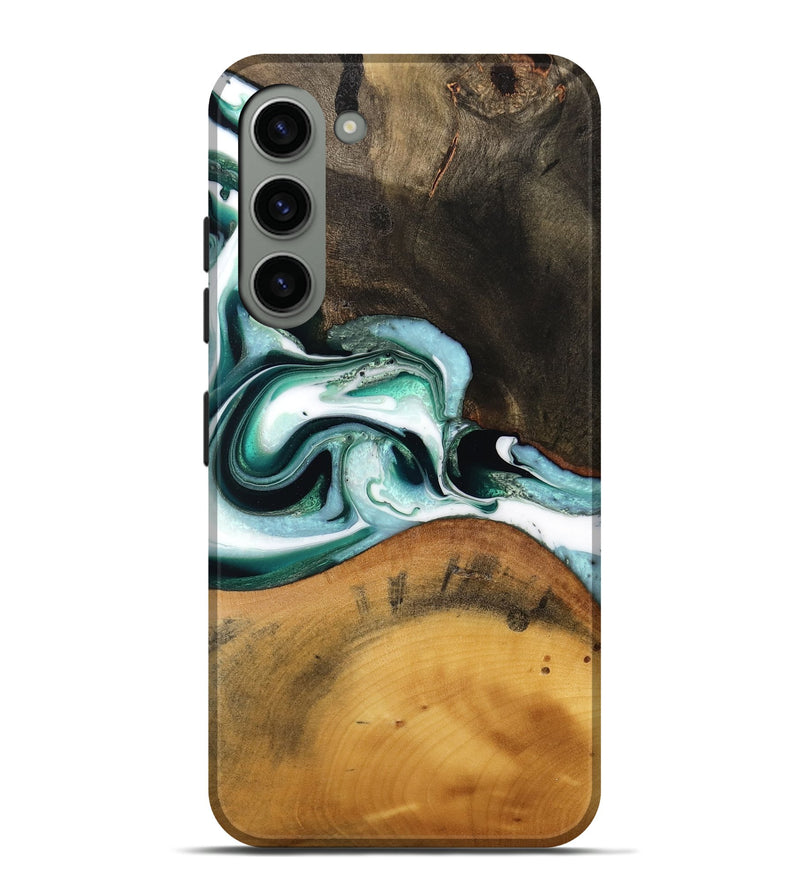 Galaxy S23 Plus Wood Live Edge Phone Case - Jessi (Green, 732532)