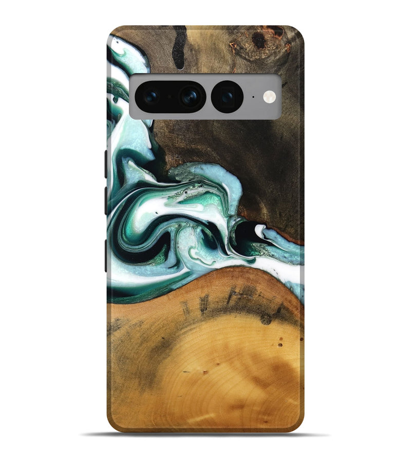 Pixel 7 Pro Wood Live Edge Phone Case - Jessi (Green, 732532)