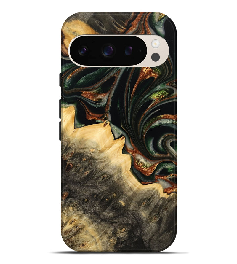 Pixel 9 Pro XL Wood Live Edge Phone Case - Virge (Green, 732536)