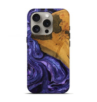 iPhone 16 Pro Wood Live Edge Phone Case - Sultan (Purple, 732539)