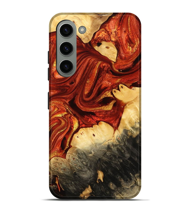 Galaxy S23 Plus Wood Live Edge Phone Case - Cherye (Red, 732542)