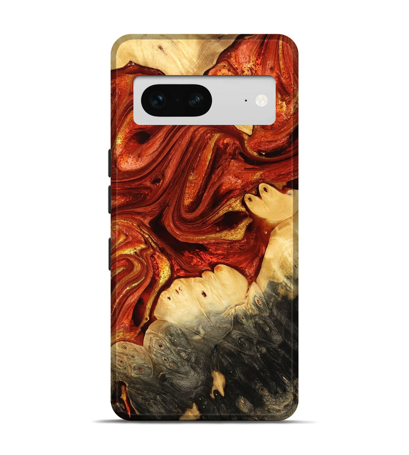 Pixel 7 Wood Live Edge Phone Case - Cherye (Red, 732542)