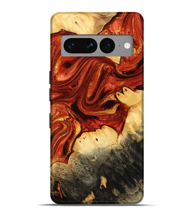 Pixel 7 Pro Wood Live Edge Phone Case - Cherye (Red, 732542)