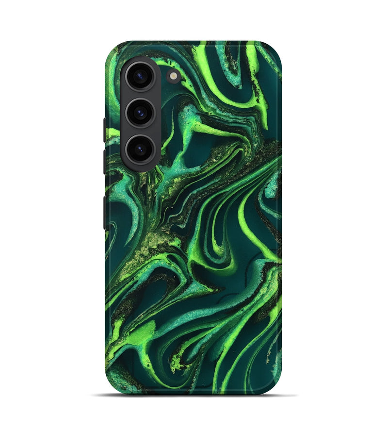 Galaxy S23 ResinArt Live Edge Phone Case - Iver (Green, 732543)