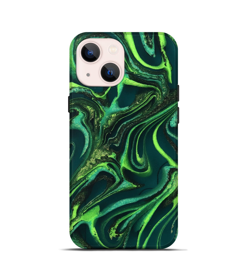 iPhone 13 mini ResinArt Live Edge Phone Case - Iver (Green, 732543)