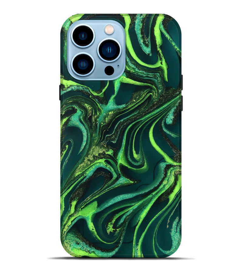 iPhone 14 Pro Max ResinArt Live Edge Phone Case - Iver (Green, 732543)