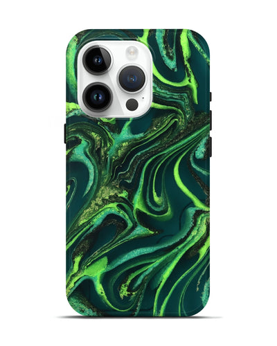 iPhone 15 Pro ResinArt Live Edge Phone Case - Iver (Green, 732543)