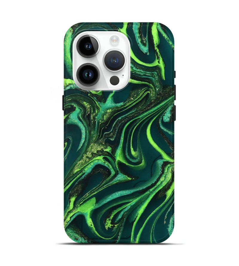 iPhone 15 Pro ResinArt Live Edge Phone Case - Iver (Green, 732543)