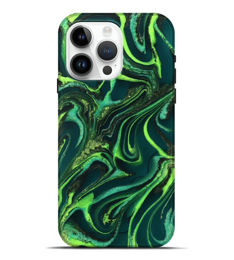 iPhone 15 Pro Max ResinArt Live Edge Phone Case - Iver (Green, 732543)