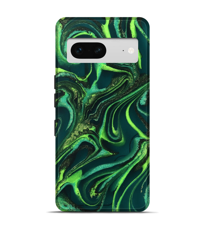 Pixel 7 ResinArt Live Edge Phone Case - Iver (Green, 732543)