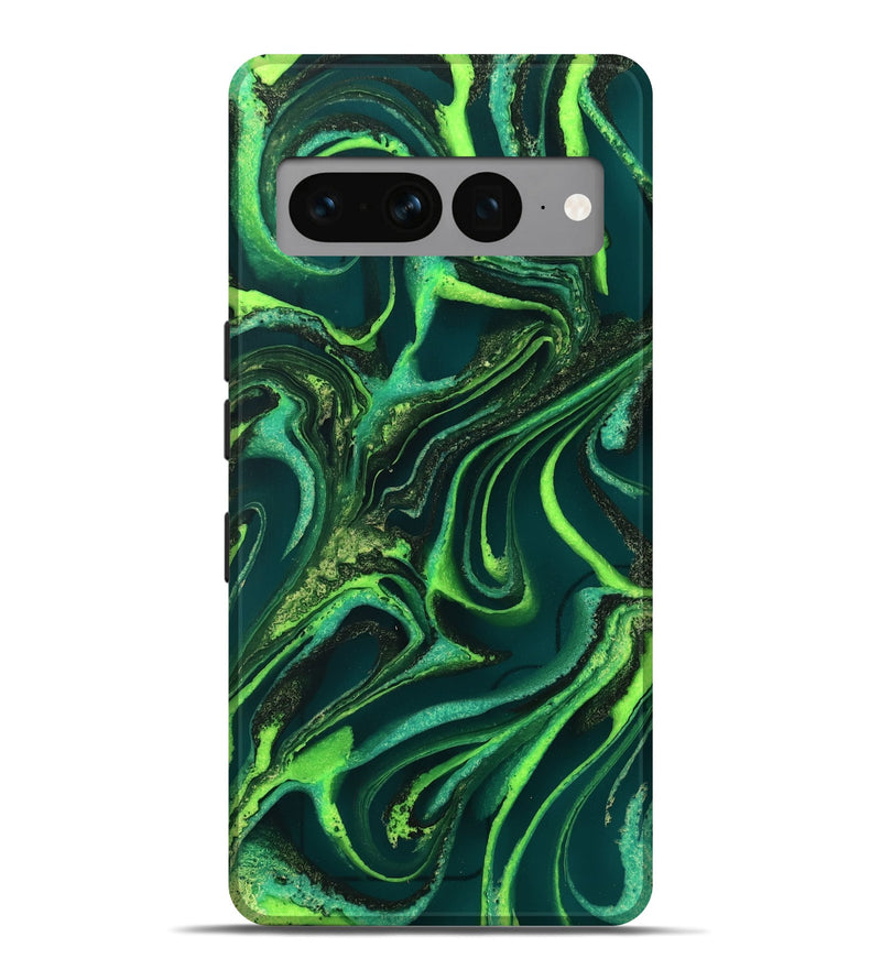 Pixel 7 Pro ResinArt Live Edge Phone Case - Iver (Green, 732543)