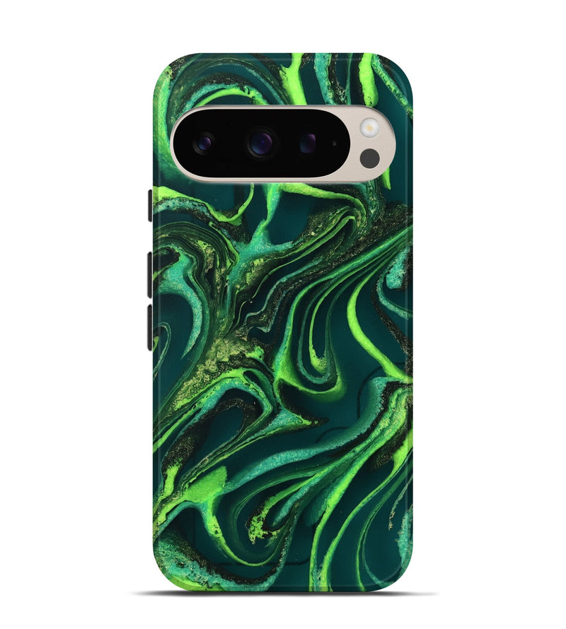 Pixel 9 ResinArt Live Edge Phone Case - Iver (Green, 732543)