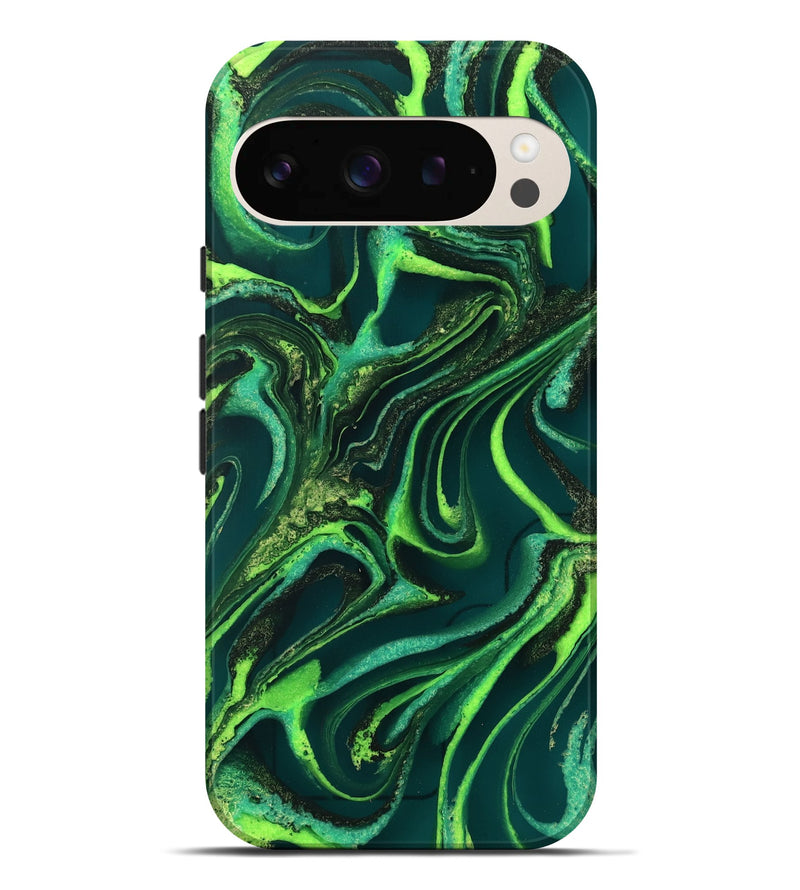 Pixel 9 Pro XL ResinArt Live Edge Phone Case - Iver (Green, 732543)