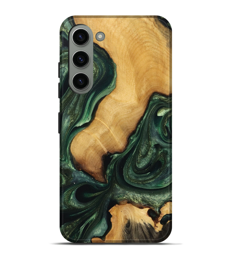 Galaxy S23 Plus Wood Live Edge Phone Case - Faron (Green, 732544)