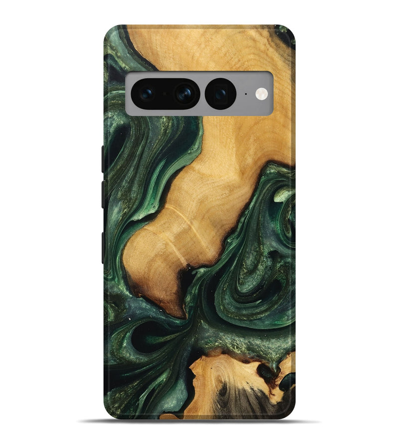 Pixel 7 Pro Wood Live Edge Phone Case - Faron (Green, 732544)