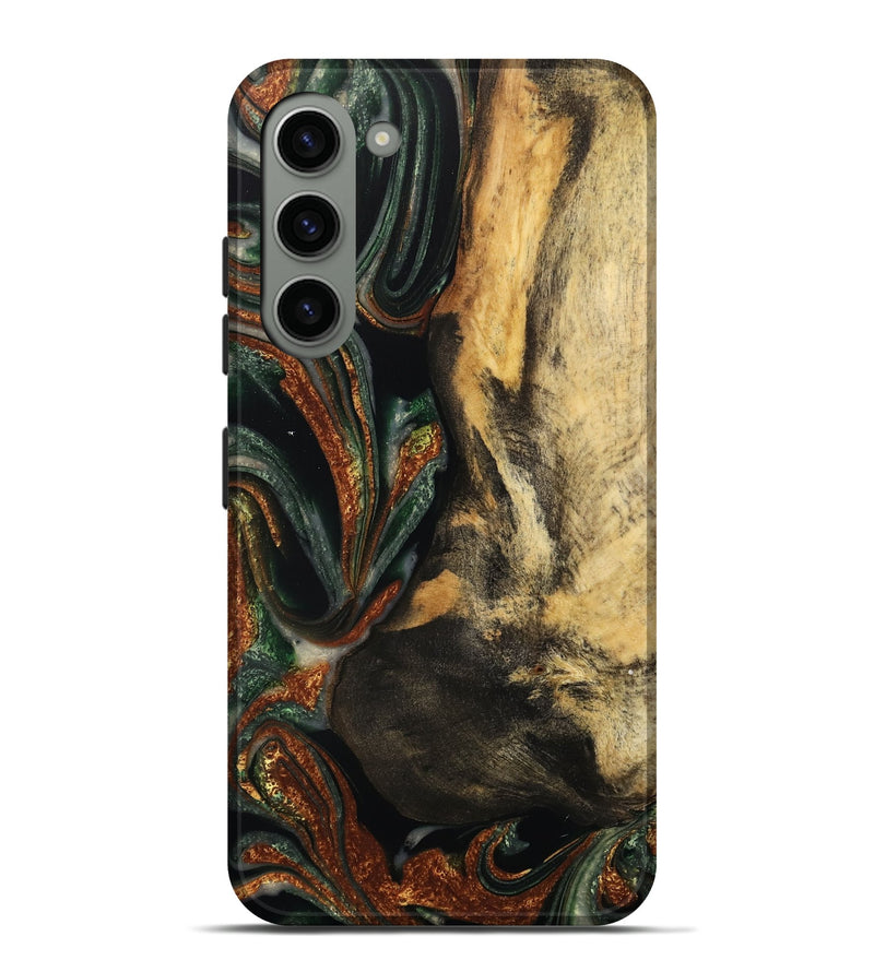 Galaxy S23 Plus Wood Live Edge Phone Case - Luci (Green, 732547)