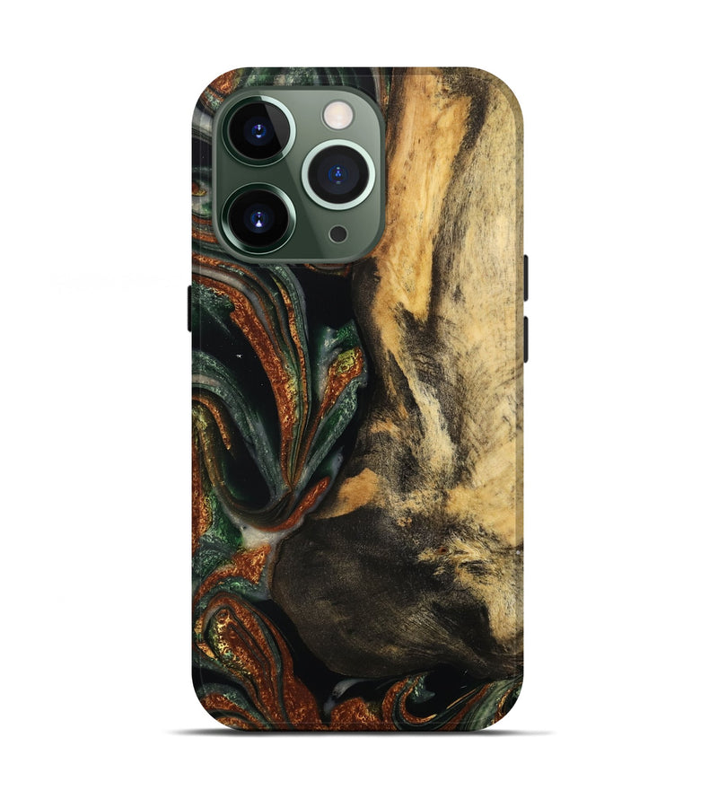 iPhone 13 Pro Wood Live Edge Phone Case - Luci (Green, 732547)