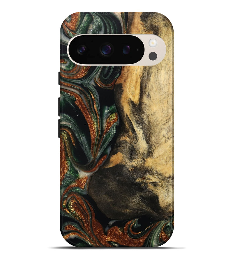 Pixel 9 Pro XL Wood Live Edge Phone Case - Luci (Green, 732547)