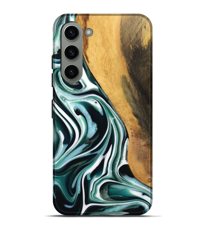 Galaxy S23 Plus Wood Live Edge Phone Case - Thierry (Green, 732550)