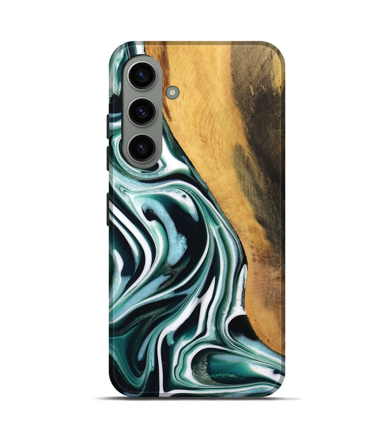 Galaxy S24 Wood Live Edge Phone Case - Thierry (Green, 732550)