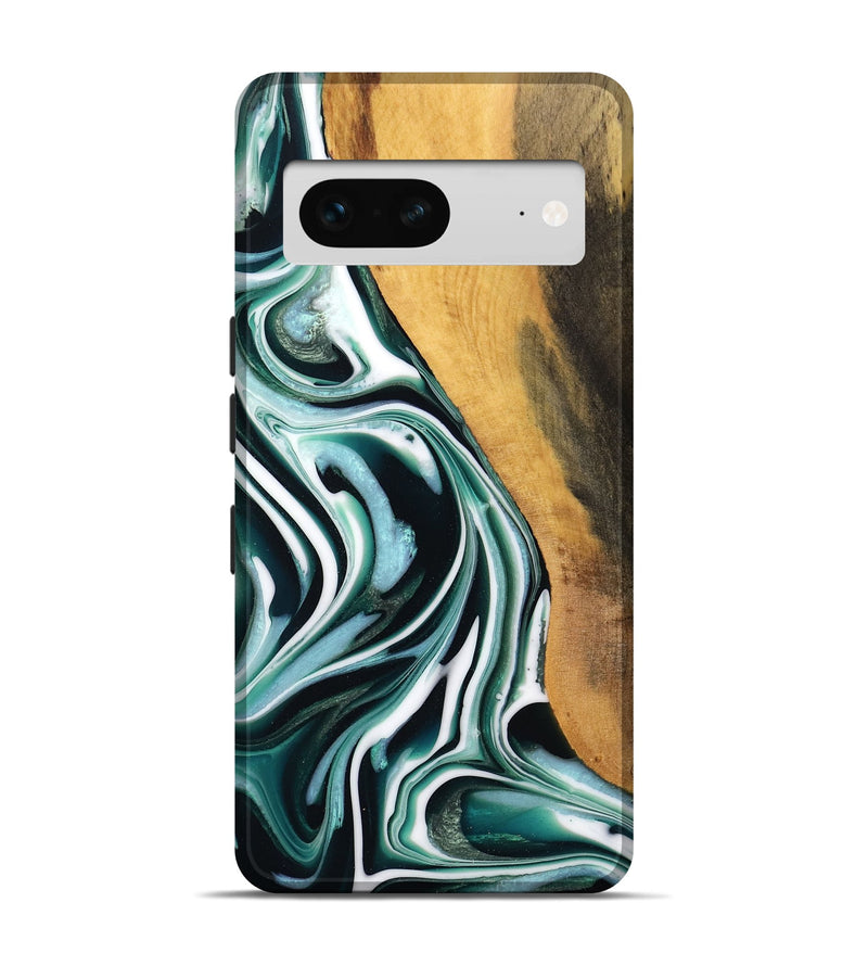 Pixel 7 Wood Live Edge Phone Case - Thierry (Green, 732550)