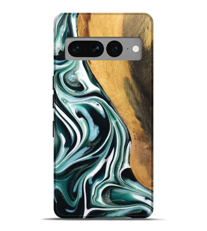 Pixel 7 Pro Wood Live Edge Phone Case - Thierry (Green, 732550)